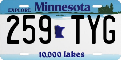 MN license plate 259TYG