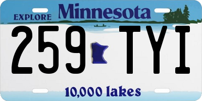 MN license plate 259TYI