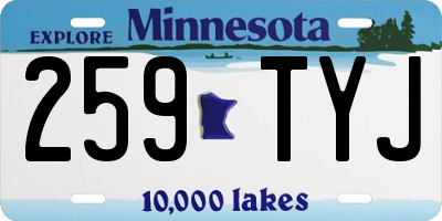 MN license plate 259TYJ
