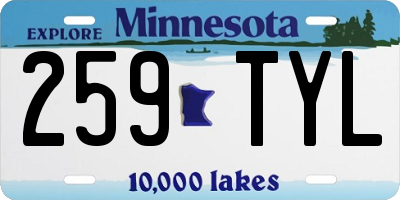 MN license plate 259TYL