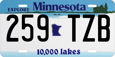 MN license plate 259TZB