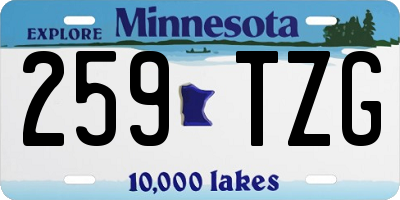 MN license plate 259TZG