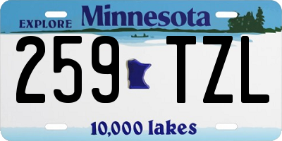 MN license plate 259TZL