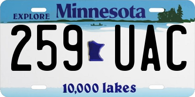 MN license plate 259UAC