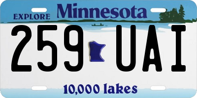 MN license plate 259UAI
