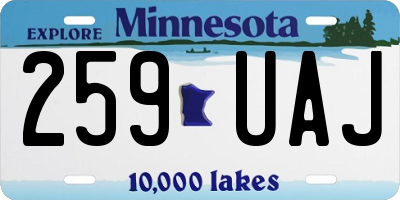 MN license plate 259UAJ