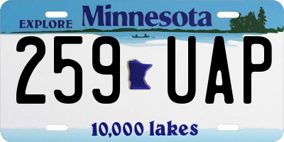MN license plate 259UAP