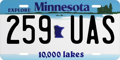 MN license plate 259UAS