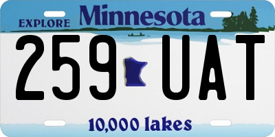 MN license plate 259UAT