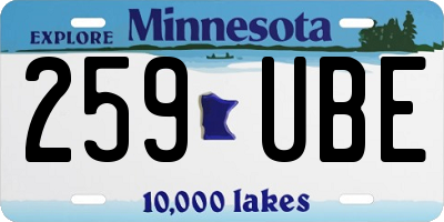MN license plate 259UBE