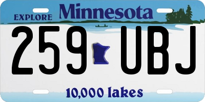MN license plate 259UBJ