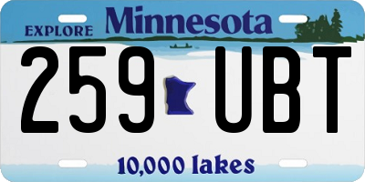 MN license plate 259UBT
