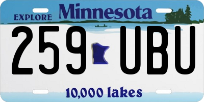 MN license plate 259UBU
