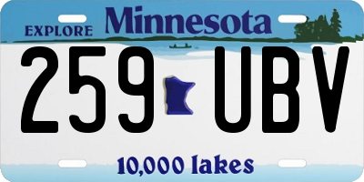 MN license plate 259UBV