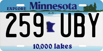 MN license plate 259UBY