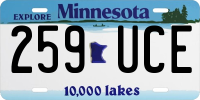 MN license plate 259UCE
