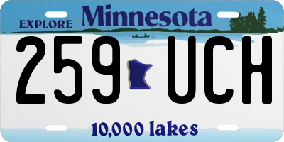 MN license plate 259UCH