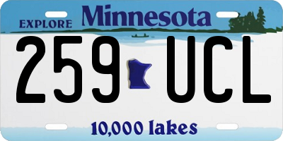 MN license plate 259UCL