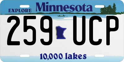 MN license plate 259UCP