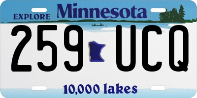 MN license plate 259UCQ