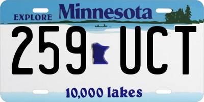 MN license plate 259UCT