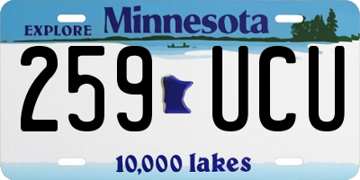 MN license plate 259UCU