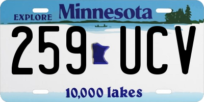 MN license plate 259UCV