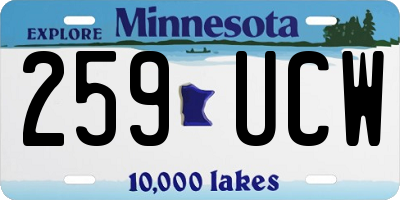 MN license plate 259UCW