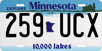 MN license plate 259UCX