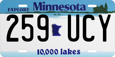 MN license plate 259UCY