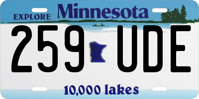MN license plate 259UDE
