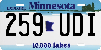MN license plate 259UDI