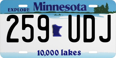 MN license plate 259UDJ