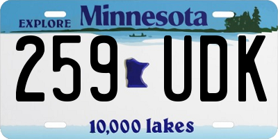MN license plate 259UDK