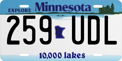 MN license plate 259UDL