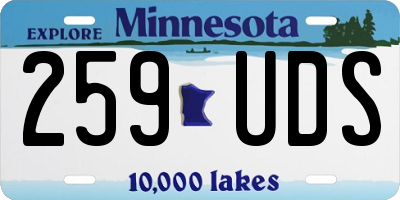 MN license plate 259UDS