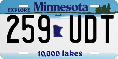 MN license plate 259UDT