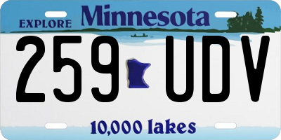 MN license plate 259UDV