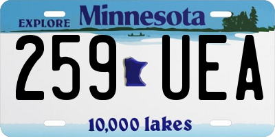 MN license plate 259UEA