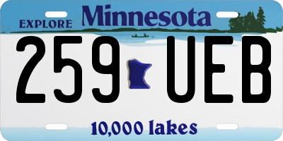 MN license plate 259UEB