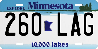 MN license plate 260LAG