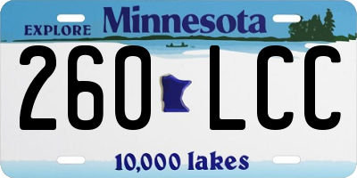 MN license plate 260LCC