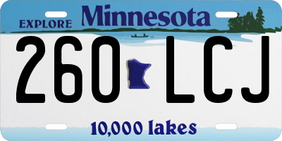 MN license plate 260LCJ