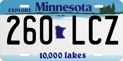 MN license plate 260LCZ