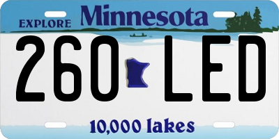 MN license plate 260LED