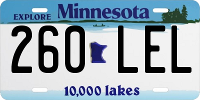 MN license plate 260LEL