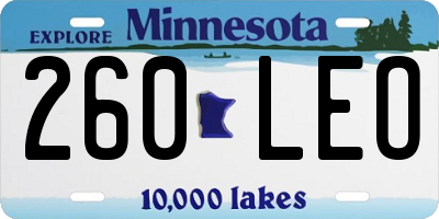 MN license plate 260LEO