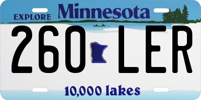 MN license plate 260LER