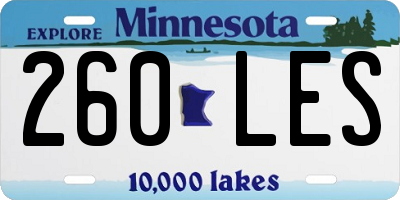 MN license plate 260LES