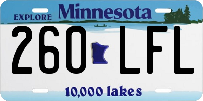 MN license plate 260LFL